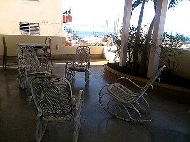 Terraza con vistas al mar