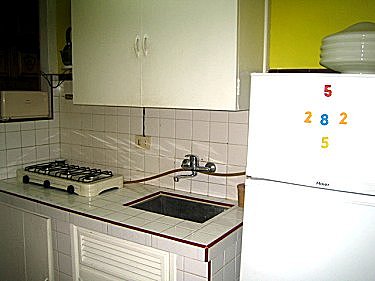 Cocina del apartamento de Guadalupe